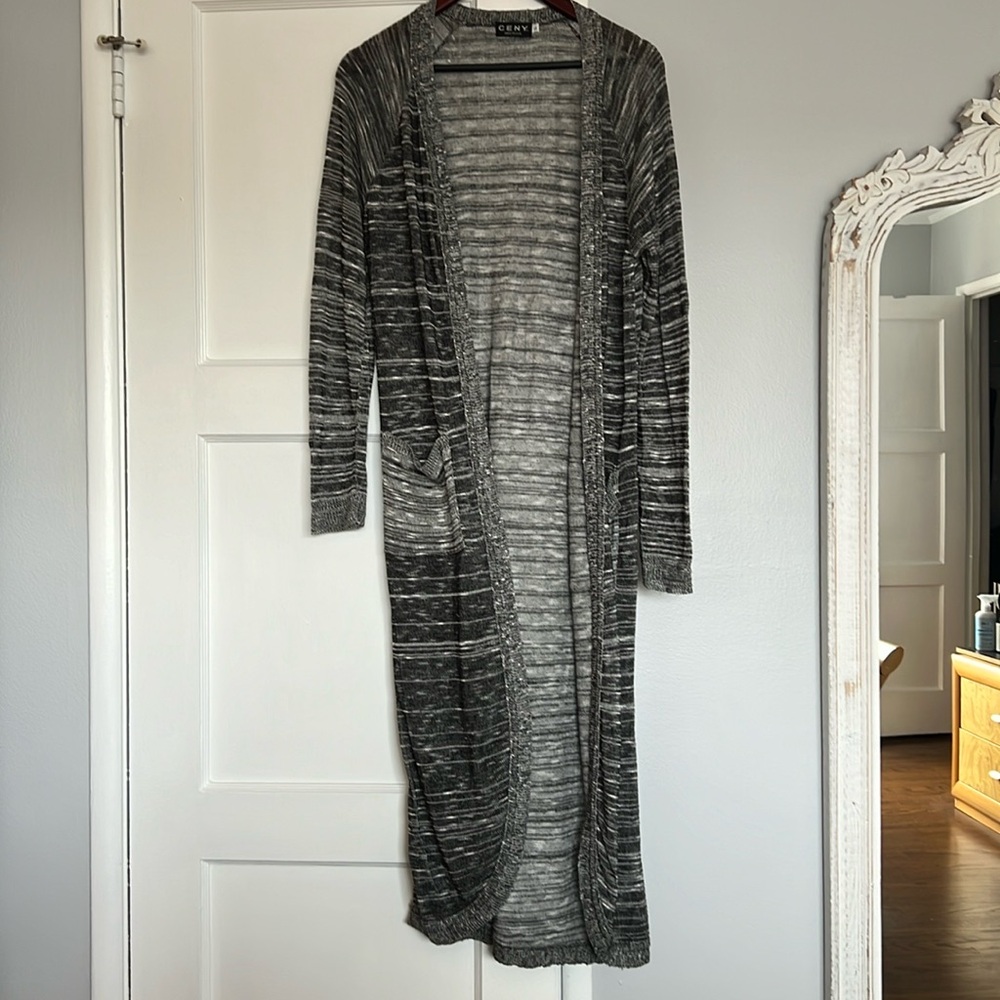 Mid length sweater duster size L